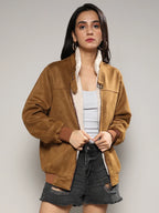Fleece Lined Biker Jacket