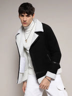 Campus Sutra Fleece Lined Biker Jacket