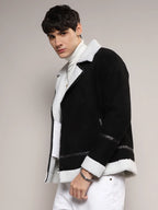 Campus Sutra Fleece Lined Biker Jacket