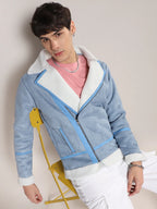 Campus Sutra Fleece Lined Biker Jacket