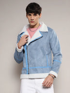 Campus Sutra Fleece Lined Biker Jacket