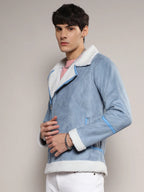 Campus Sutra Fleece Lined Biker Jacket