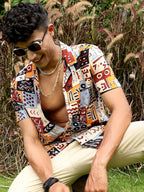 Campus Sutra Aztec Print Shirt