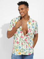 Campus Sutra Rose Garden Print Shirt