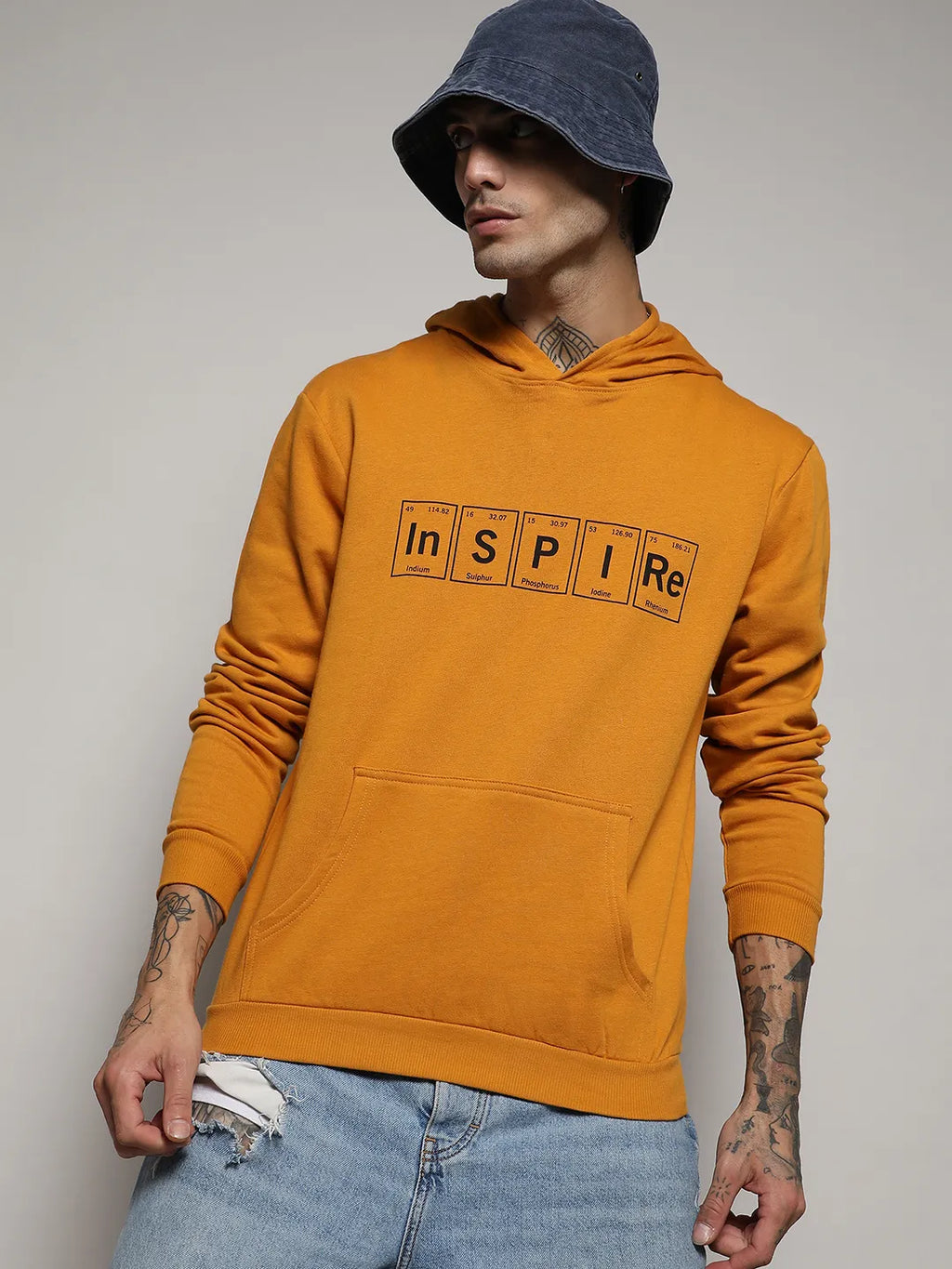 Campus Sutra Inspire Hoodie With Kangaroo Pocket