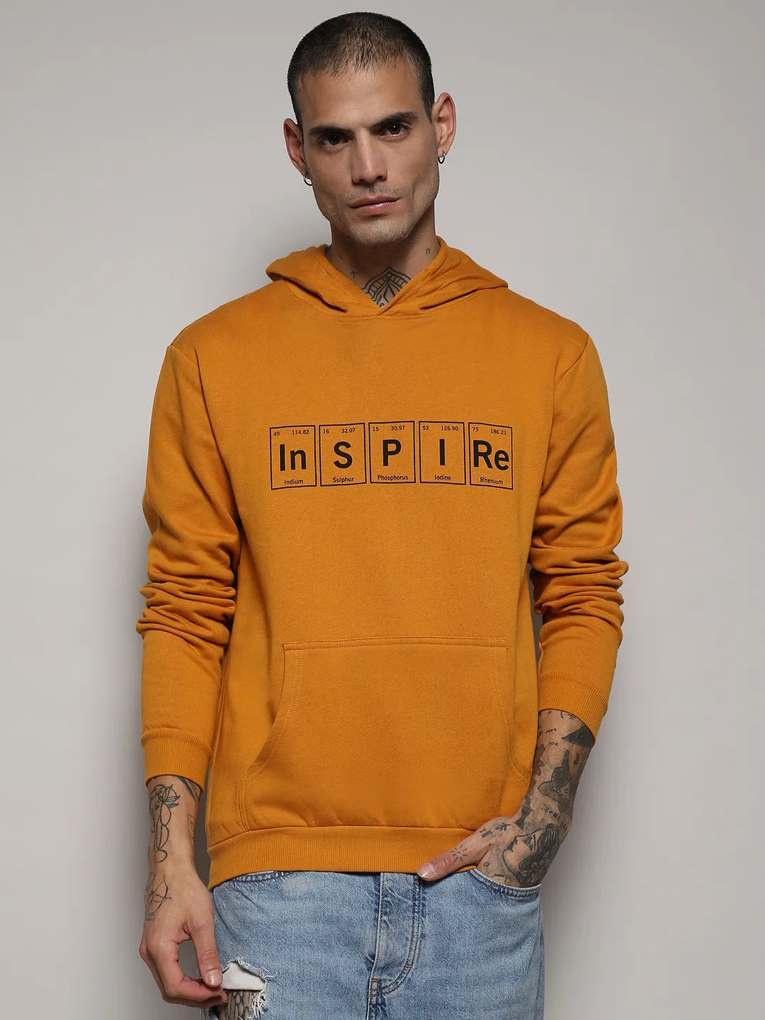 Campus Sutra Inspire Hoodie With Kangaroo Pocket