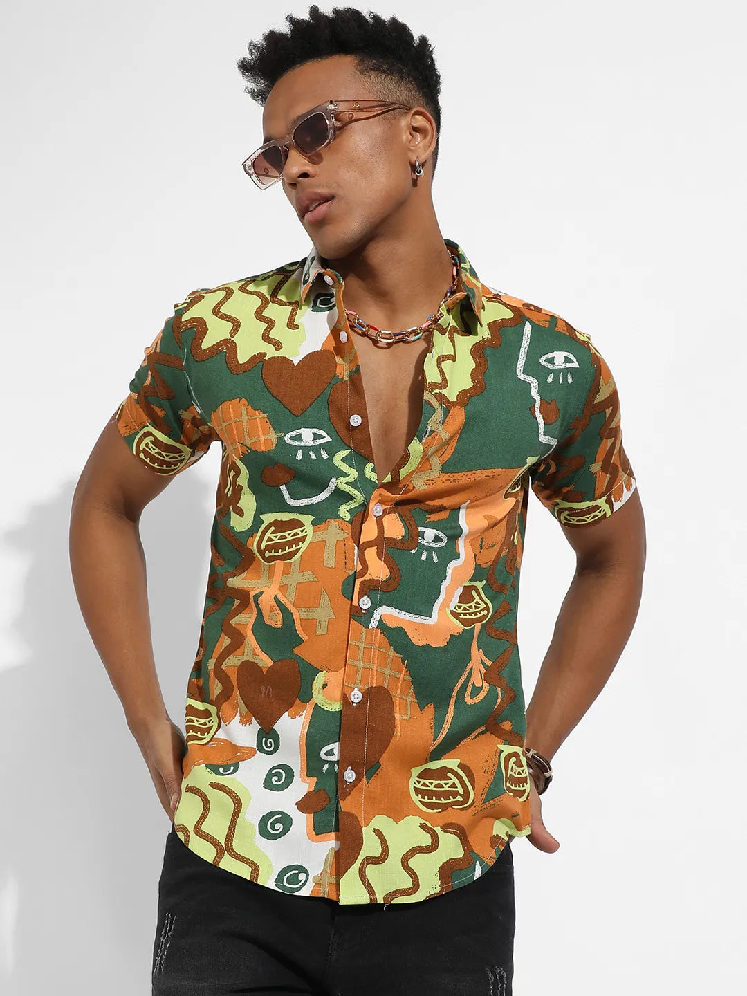 Campus Sutra Artistic Romance Shirt