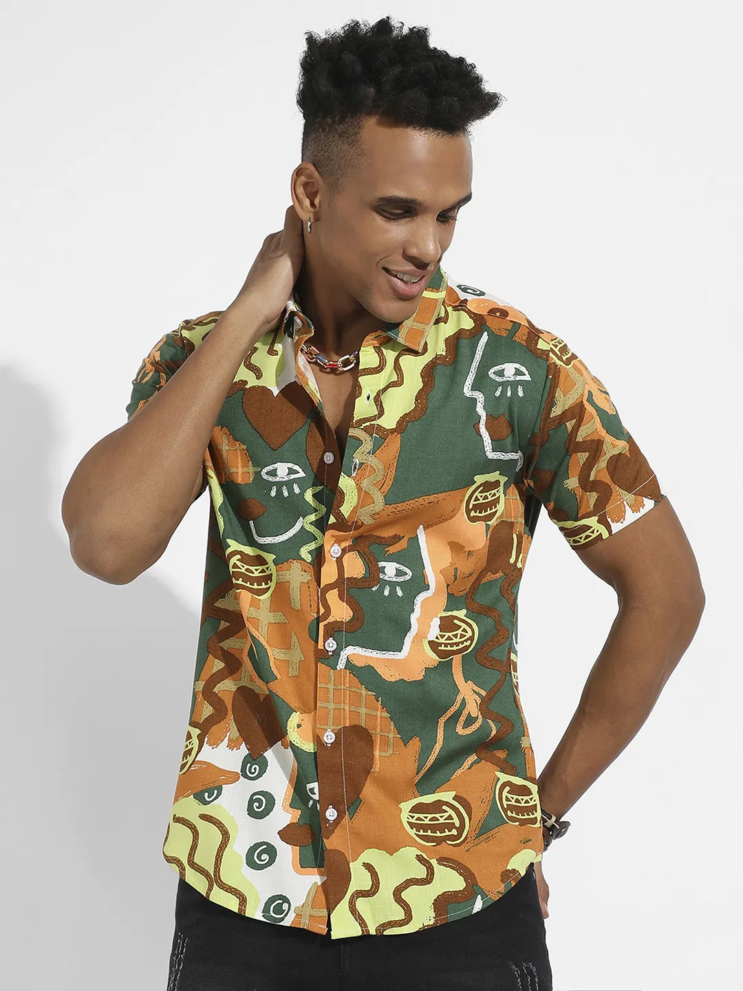 Campus Sutra Artistic Romance Shirt