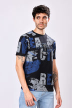 Stylox Men's Round Neck Half Sleeve Printed Casual T-Shirt