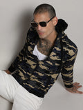 Campus Sutra Camouflage Hoodie With Insert Pocket
