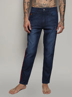 Campus Sutra Contrast Side-Striped Denim Jeans