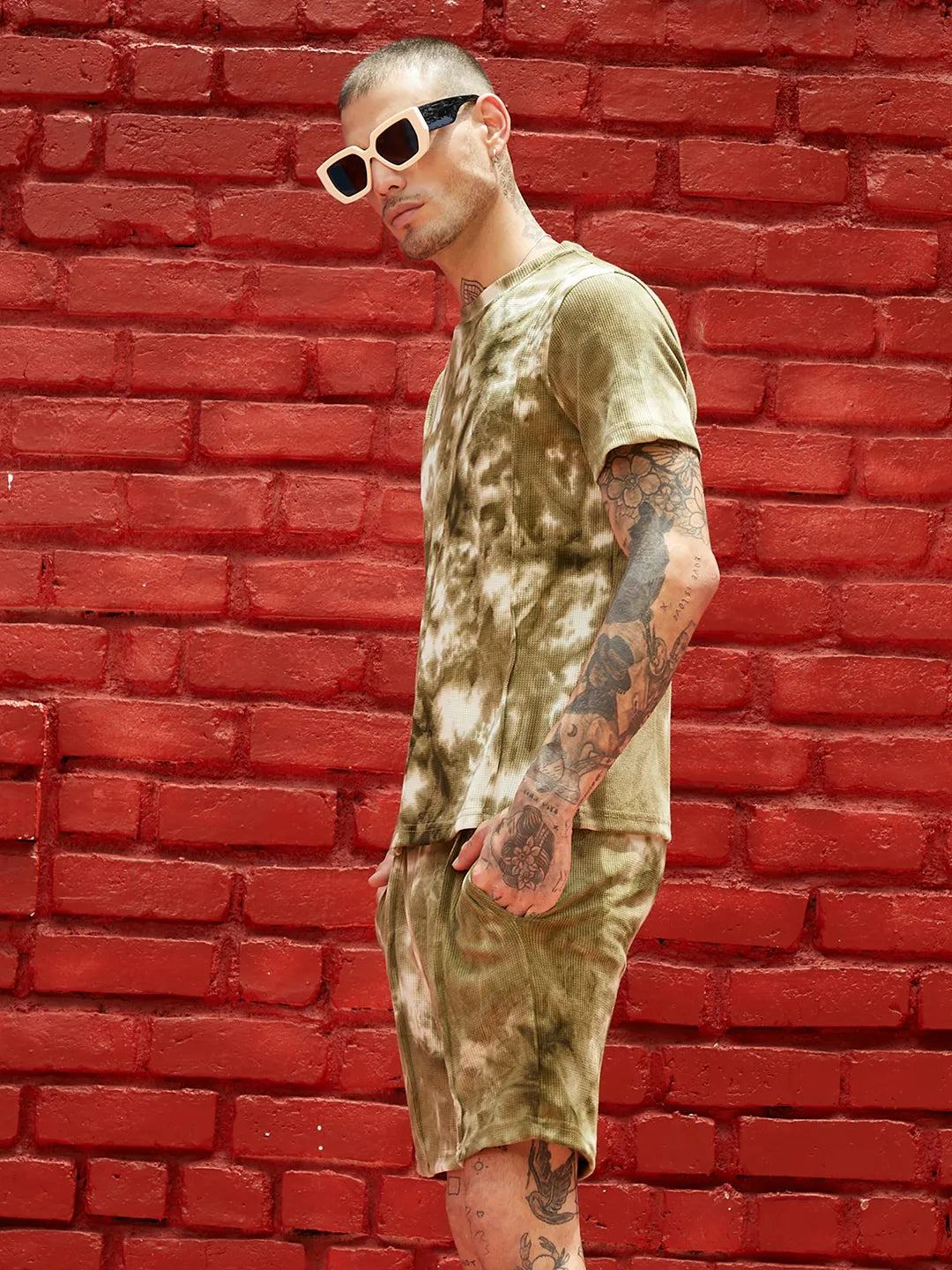 Campus Sutra Tie-Dye Waffle Co-Ord Set