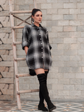 ShopKapaas Black Checkered Shirt Dress