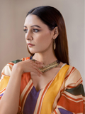 ShopKapaas Geometric Print Chanderi Kaftan Dress