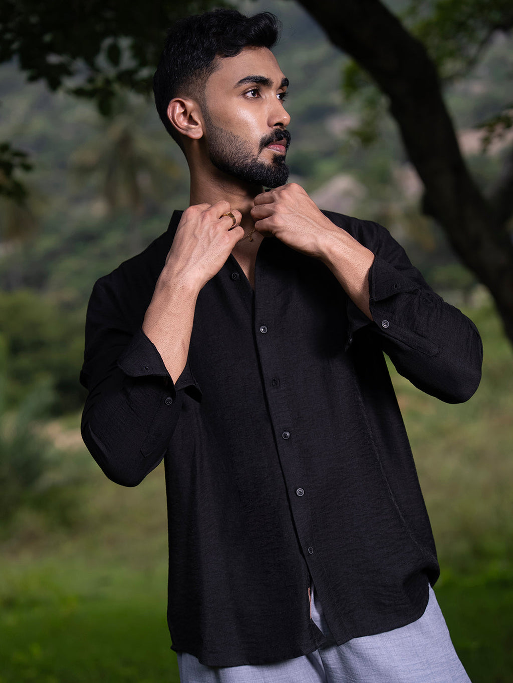 Campus Sutra Breezy Wrinked Shirt