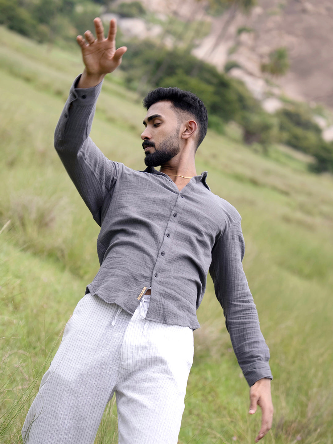 Campus Sutra Breezy-Weave Shirt