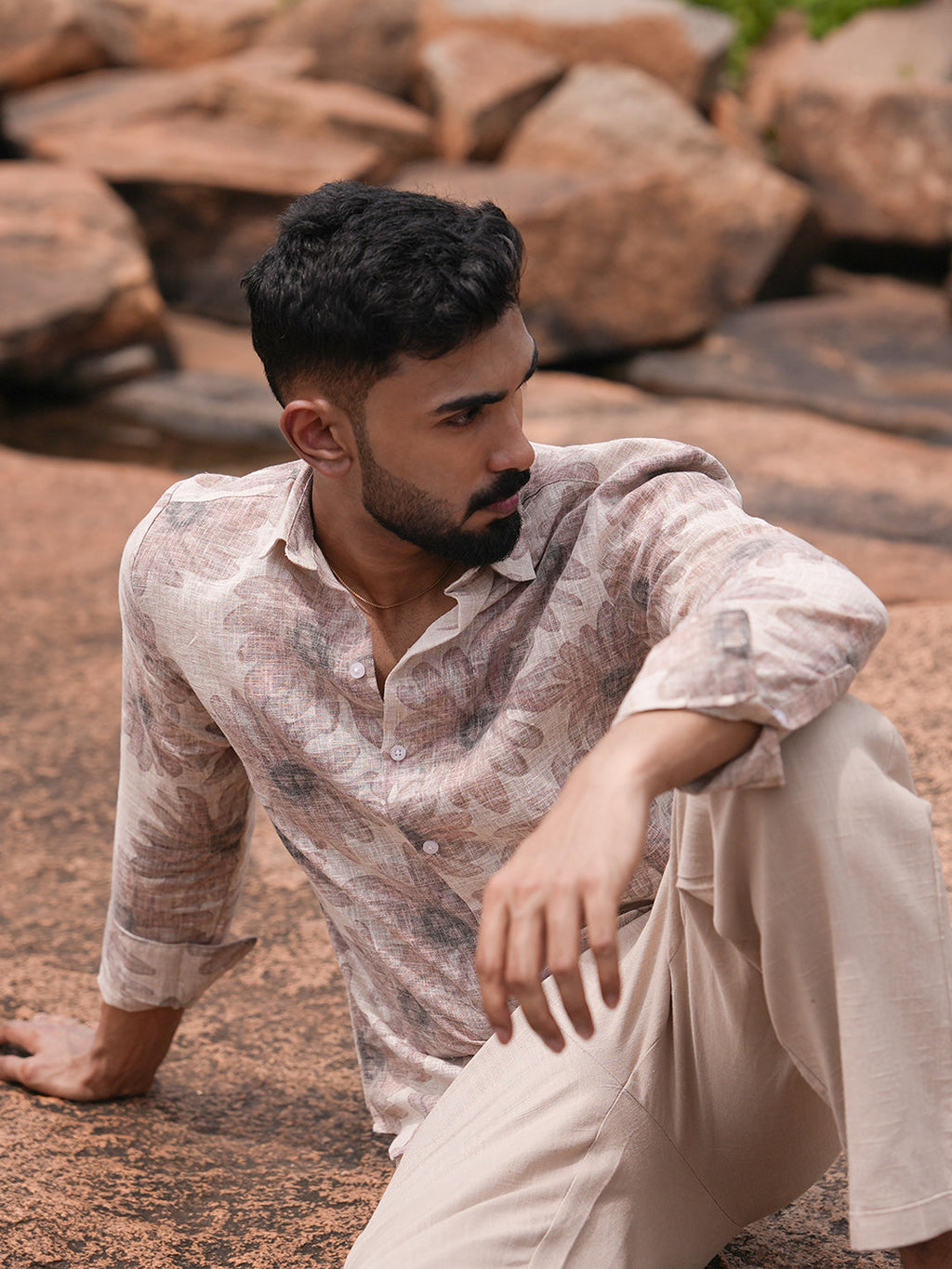 Campus Sutra Gloomy Daisy Shirt