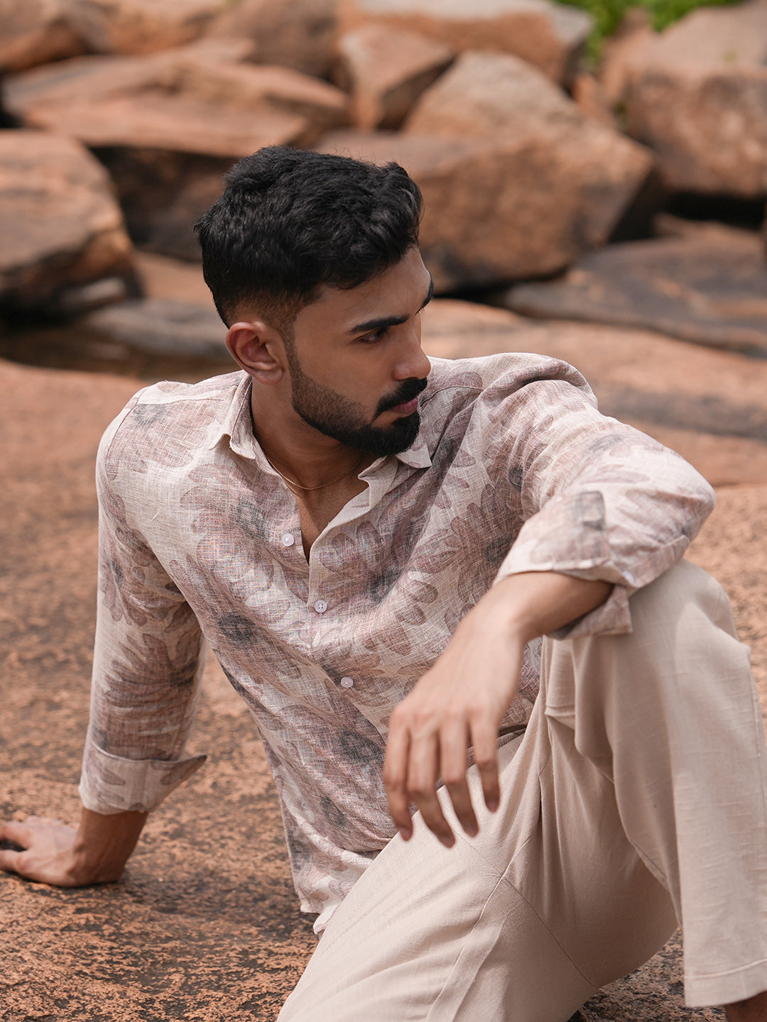 Campus Sutra Gloomy Daisy Shirt