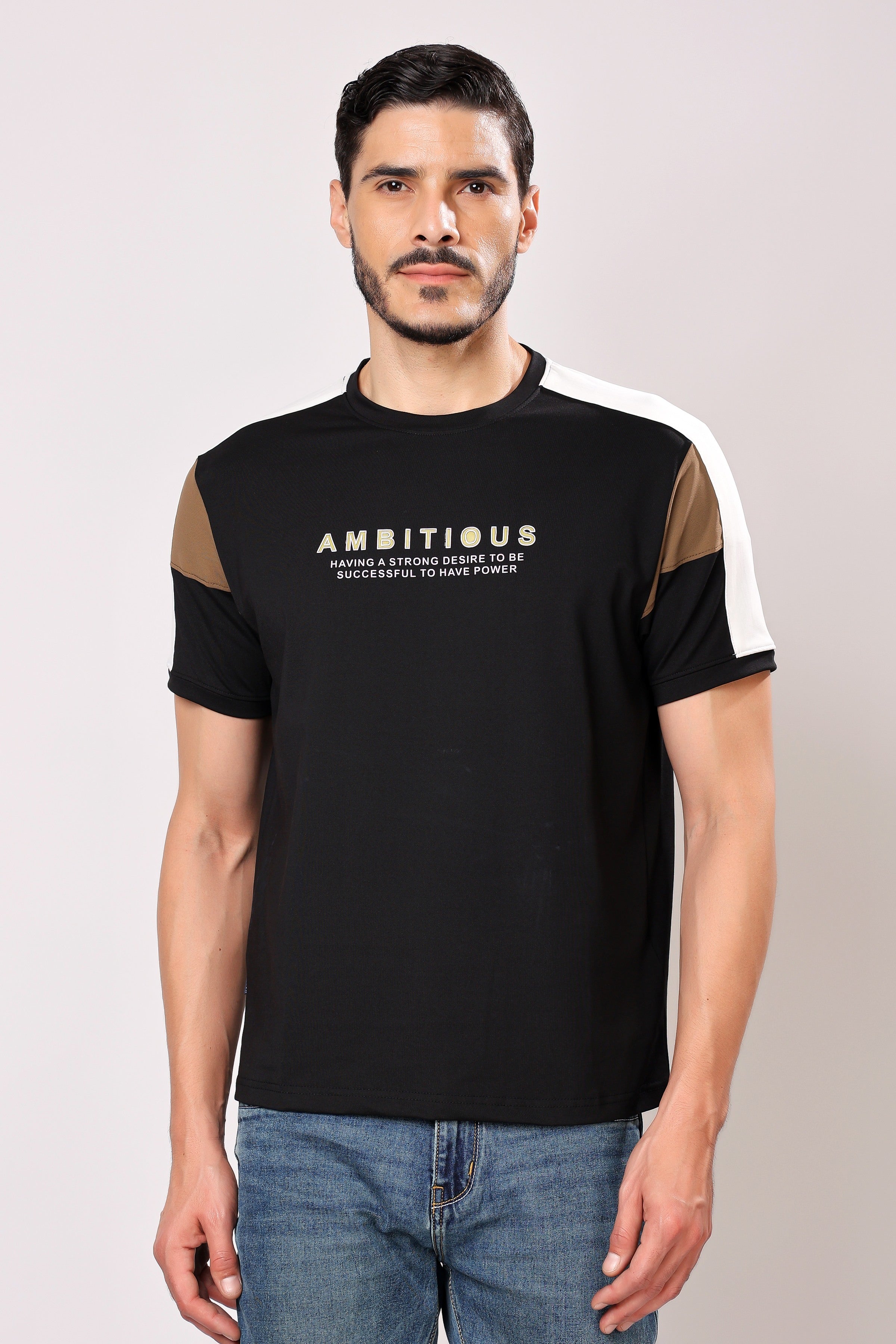 Stylox Men's Round Neck Half Sleeve Printed Casual T-Shirt