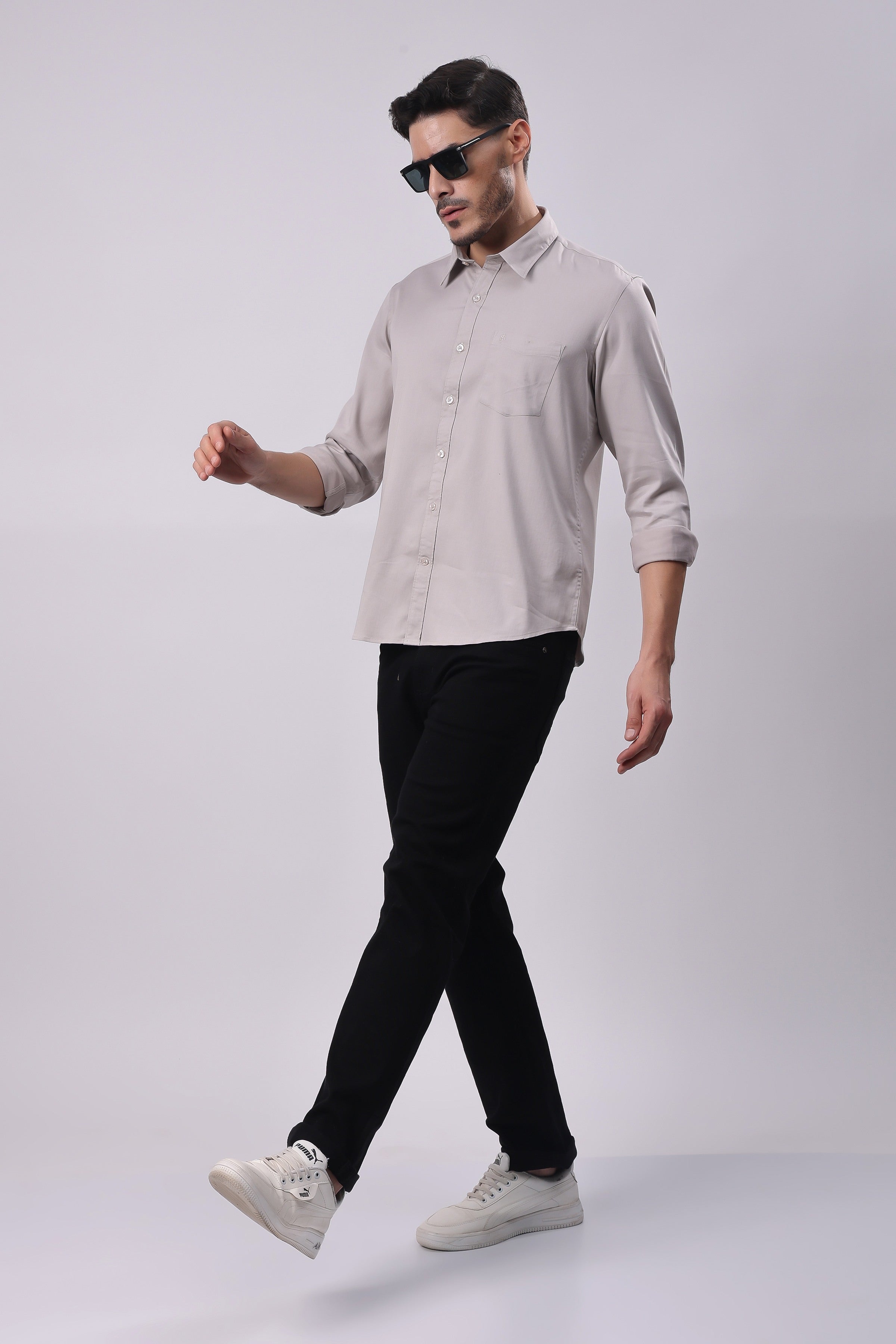 Stylox Full Sleeve Solid Casual Shirt For Men's