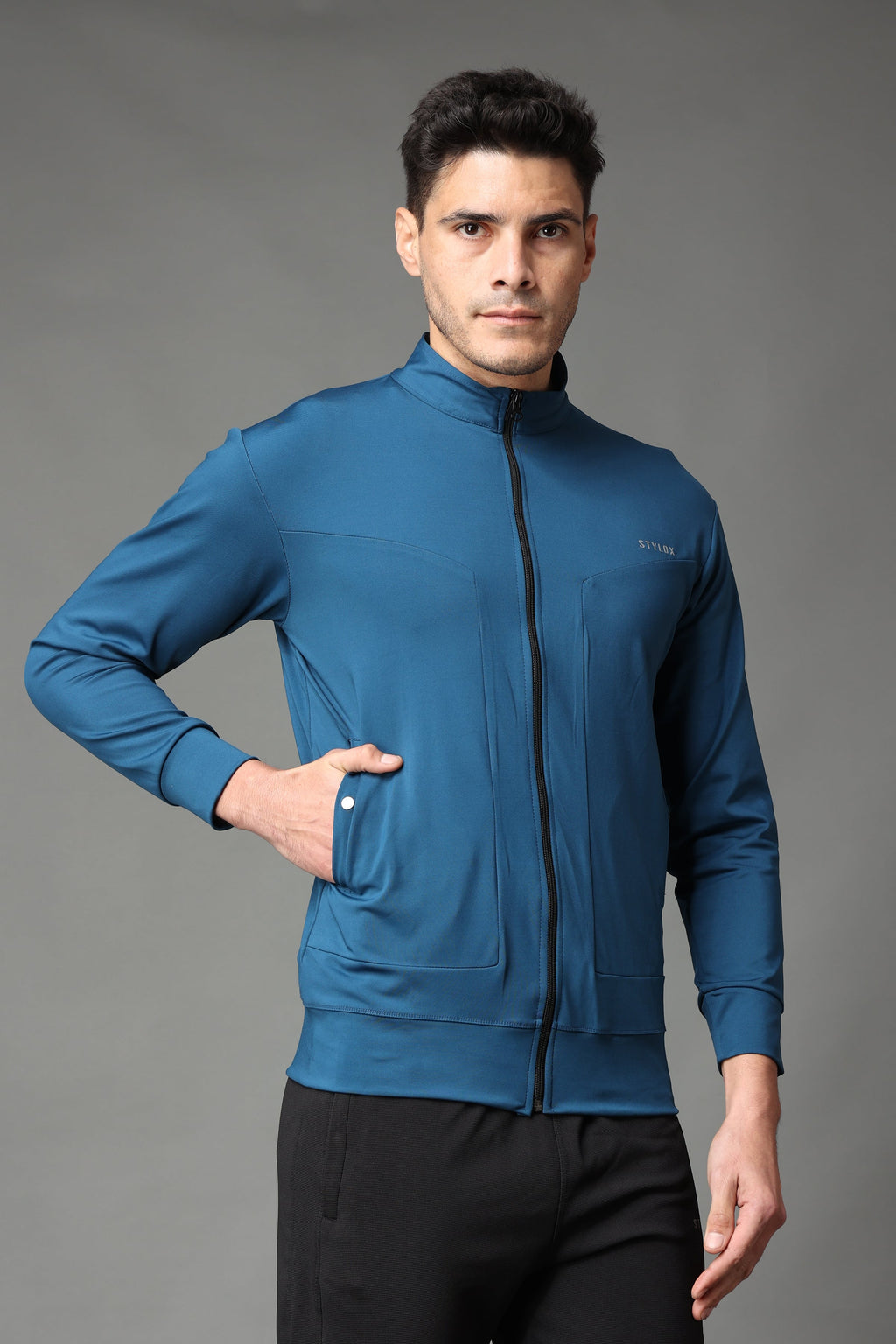 Stylox Regular Fit Full Sleeve Solid Winter Jacket for Men