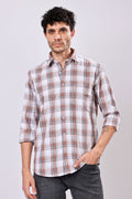 Stylox Regular Fit Full Sleeve Check Casual Shirt For Men's