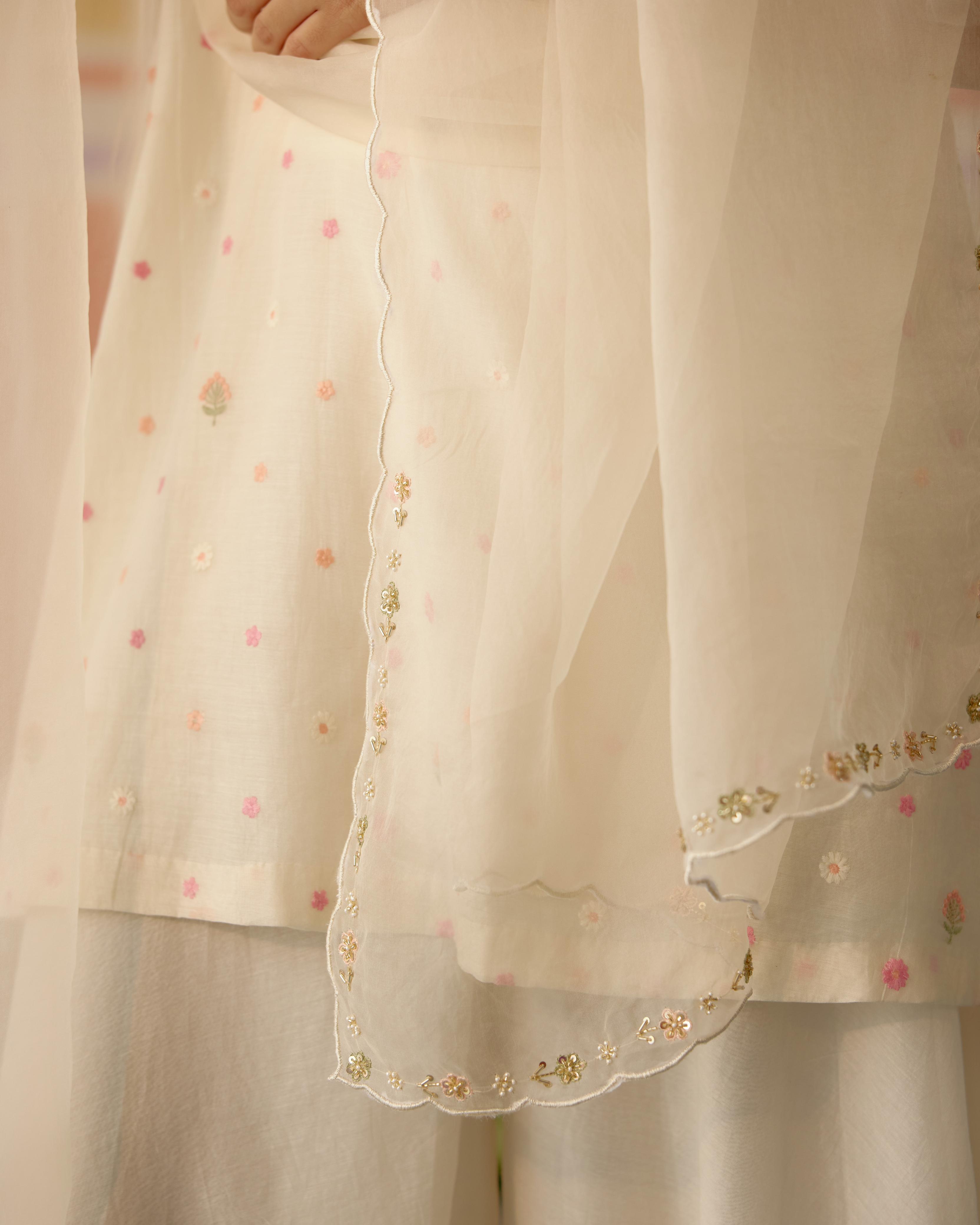 ShopKapaas Organza Dupatta - Pink