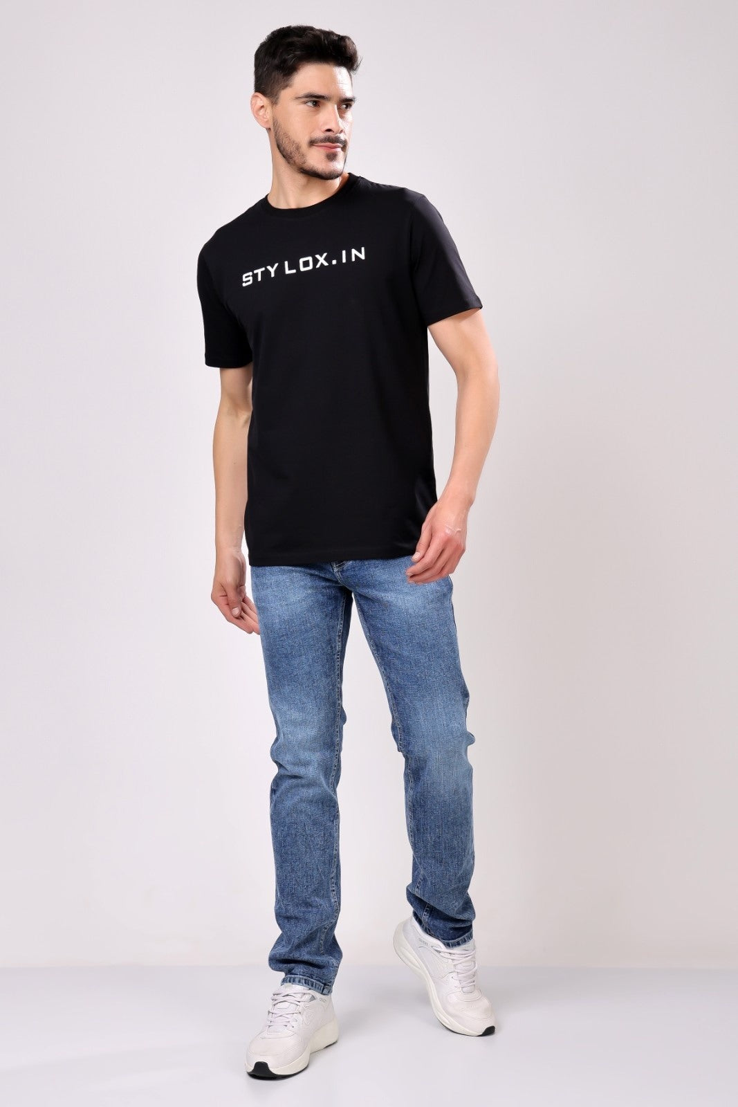 Stylox Men's Round Neck Half Sleeve Printed Casual T-Shirt