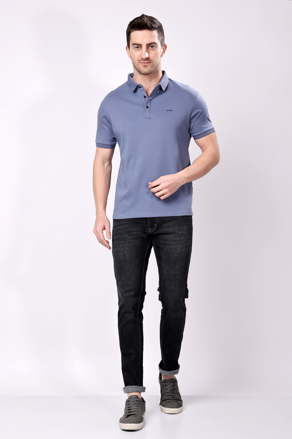 Stylox Men's Half Sleeve Casual Solid T-Shirt