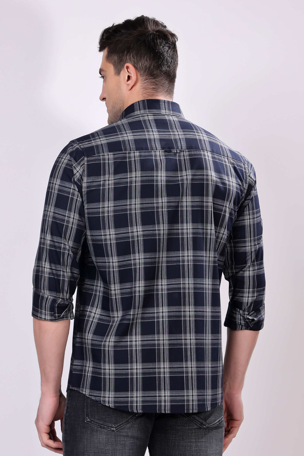Stylox Regular Fit Full Sleeve Check Casual Shirt For Men's