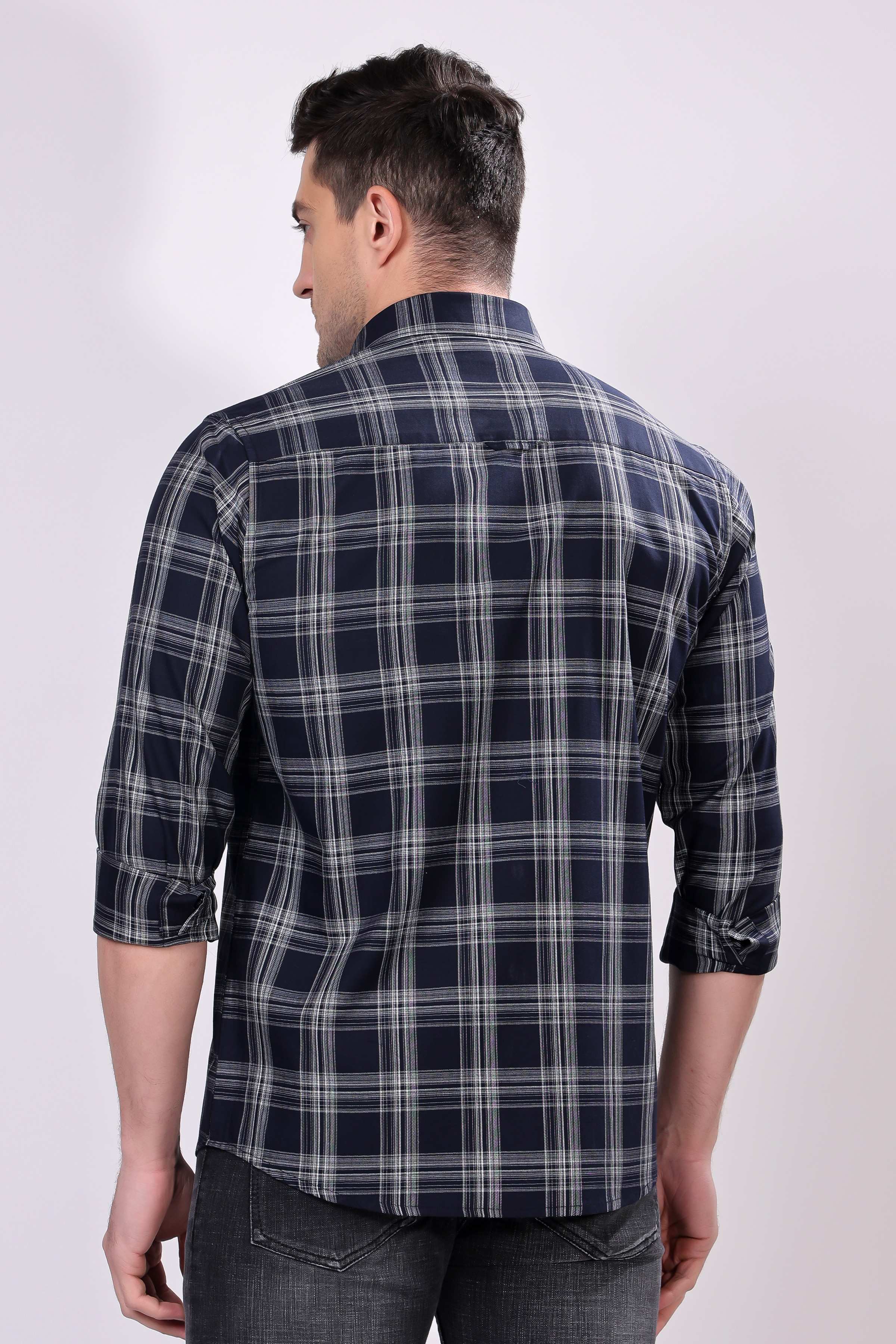Stylox Regular Fit Full Sleeve Check Casual Shirt For Men's