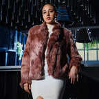Dye-Fur Shawl Jacket