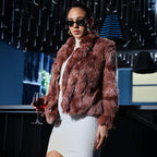 Dye-Fur Shawl Jacket