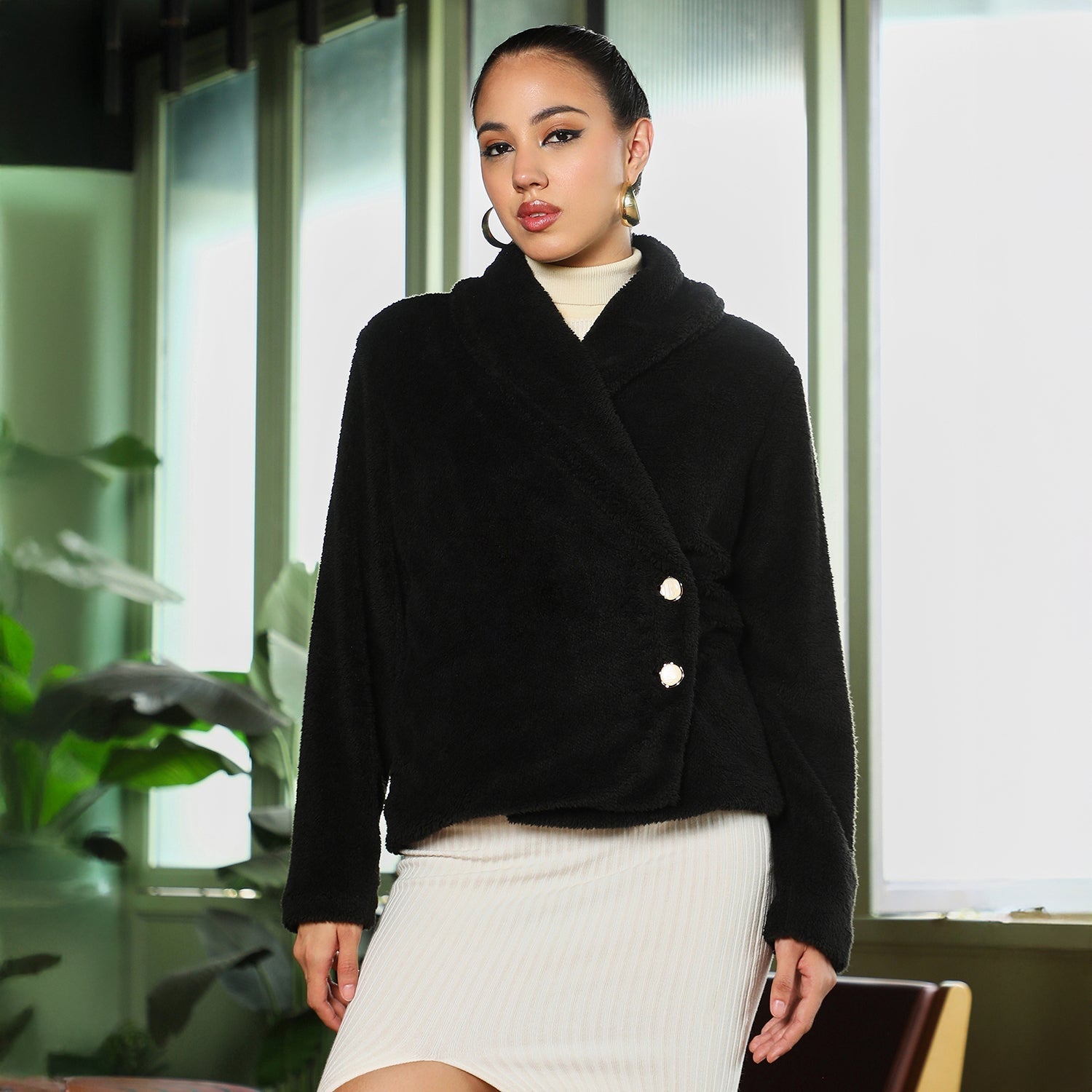 Fur Shawl Jacket
