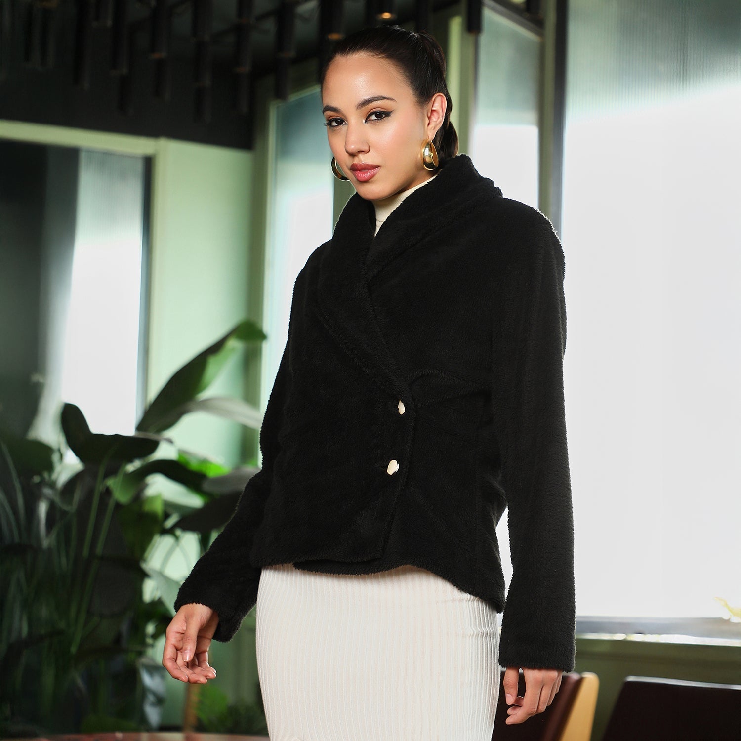 Fur Shawl Jacket