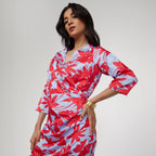 Contrast Botanical Dress
