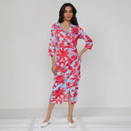 Contrast Botanical Dress