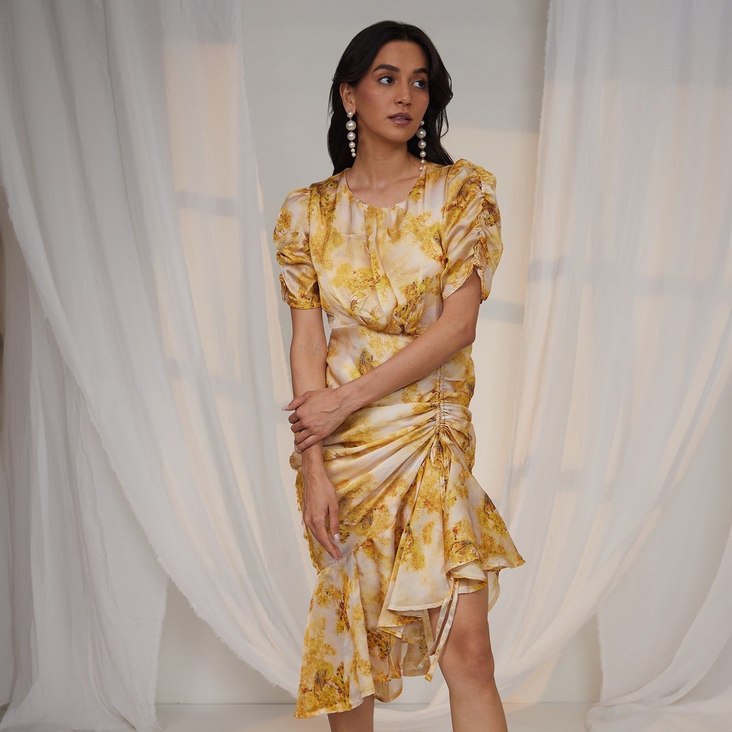 Blurry Draped Dress