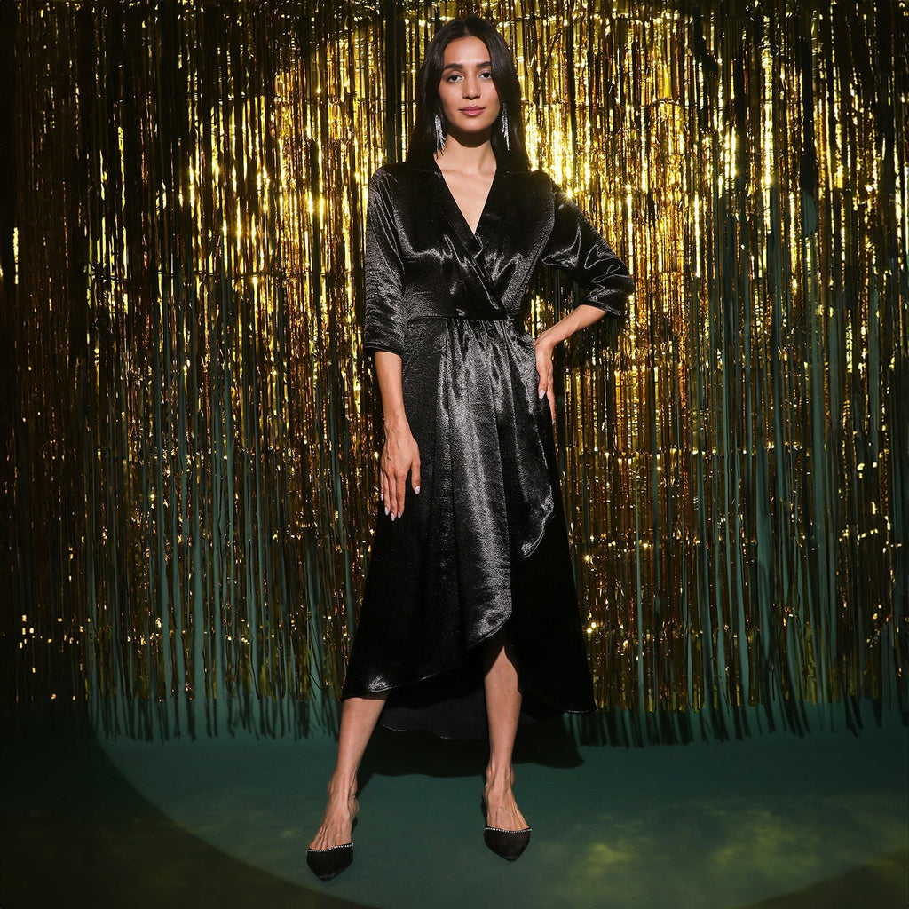 Draped Wrap Dress