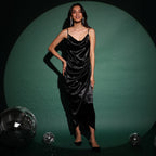Satin Draped Dress