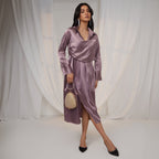 Draped Shirt Dress