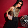 Sequin Block Midi Dress
