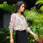 Foliage Pleat Shirt