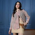 Chevron-Crochet Oversized Shirt