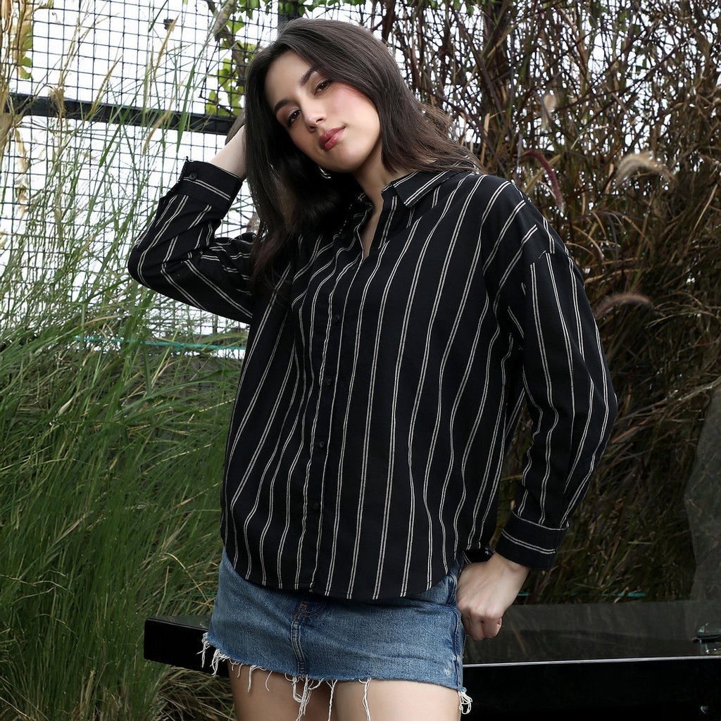Duo-Striped Oversized Shirt