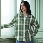 Plaid-Tactile Oversized Shirt