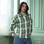 Plaid-Tactile Oversized Shirt