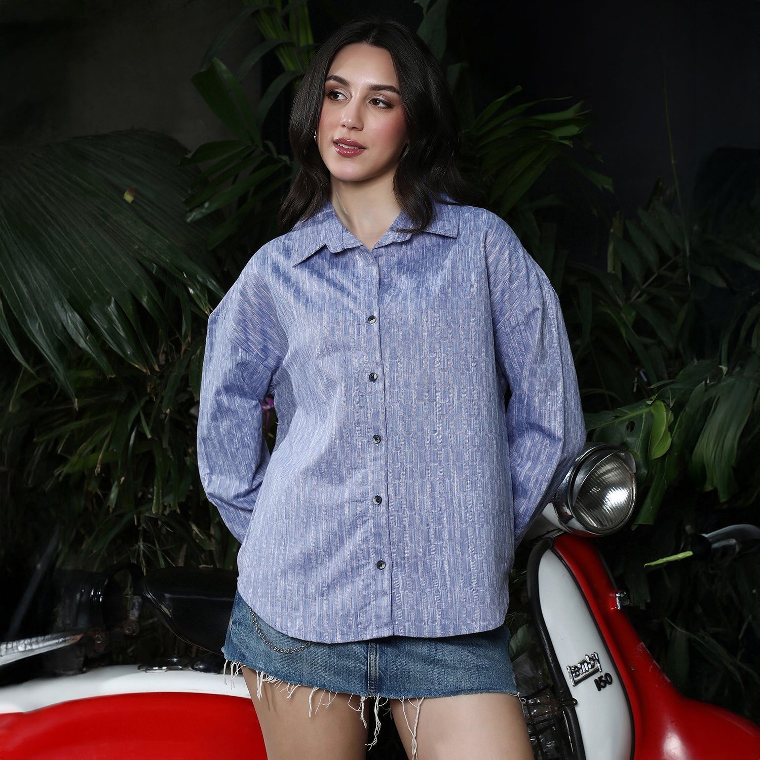 Quad-Weave Oversized Shirt