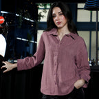 Solid Linen-Blend Oversized Shirt