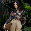 Artistic-Flowers Oversized Shirt